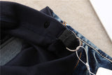 Elastic Waist Hole Stretch Denim Maternity Belly Jeans